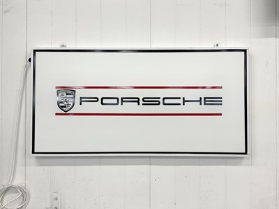 Lot 71 - Illuminated Garage Sign - PORSCHE - NO RESERVE