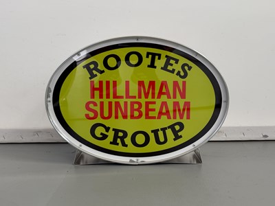 Lot 38 - Oval Illuminated Garage Sign - Hillman Sunbeam - NO RESERVE