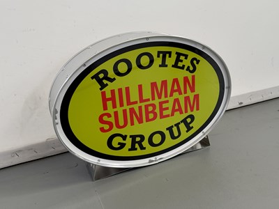 Lot 38 - Oval Illuminated Garage Sign - Hillman Sunbeam - NO RESERVE
