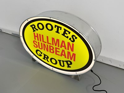 Lot 38 - Oval Illuminated Garage Sign - Hillman Sunbeam - NO RESERVE