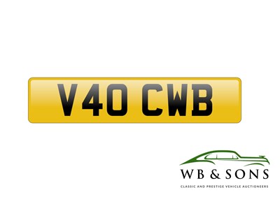 Lot 60 - Registration V40 CWB - NO RESERVE