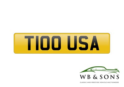 Lot 71 - Registration - T100USA - NO RESERVE