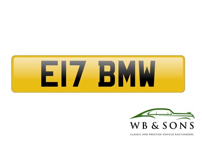 Lot 27 - Registration - E17 BMW