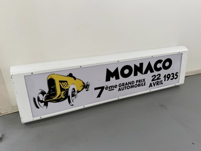 Lot 151 - Illuminated Garage Sign - Monaco GP - NO RESERVE