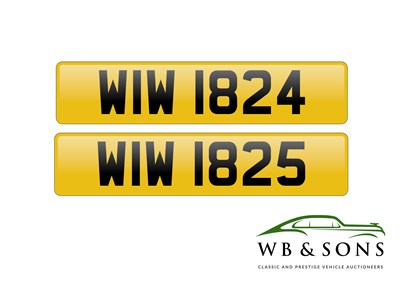 Lot 63 - Registration Plates WIW1824 & WIW1825