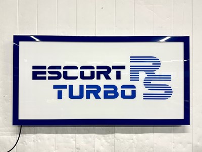 Lot 35 - Illuminated Garage Sign Escort RS Turbo - NO RESERVE