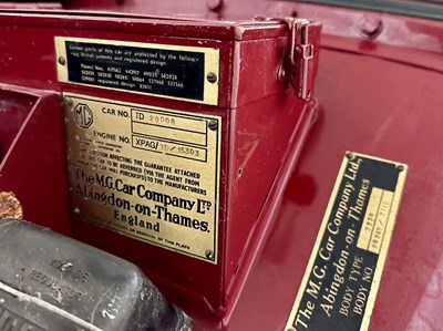 Lot 1 - 1953 MG TD - NO RESERVE