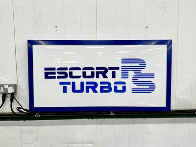 Lot 37 - Illuminated Garage Sign Escort RS Turbo - NO RESERVE